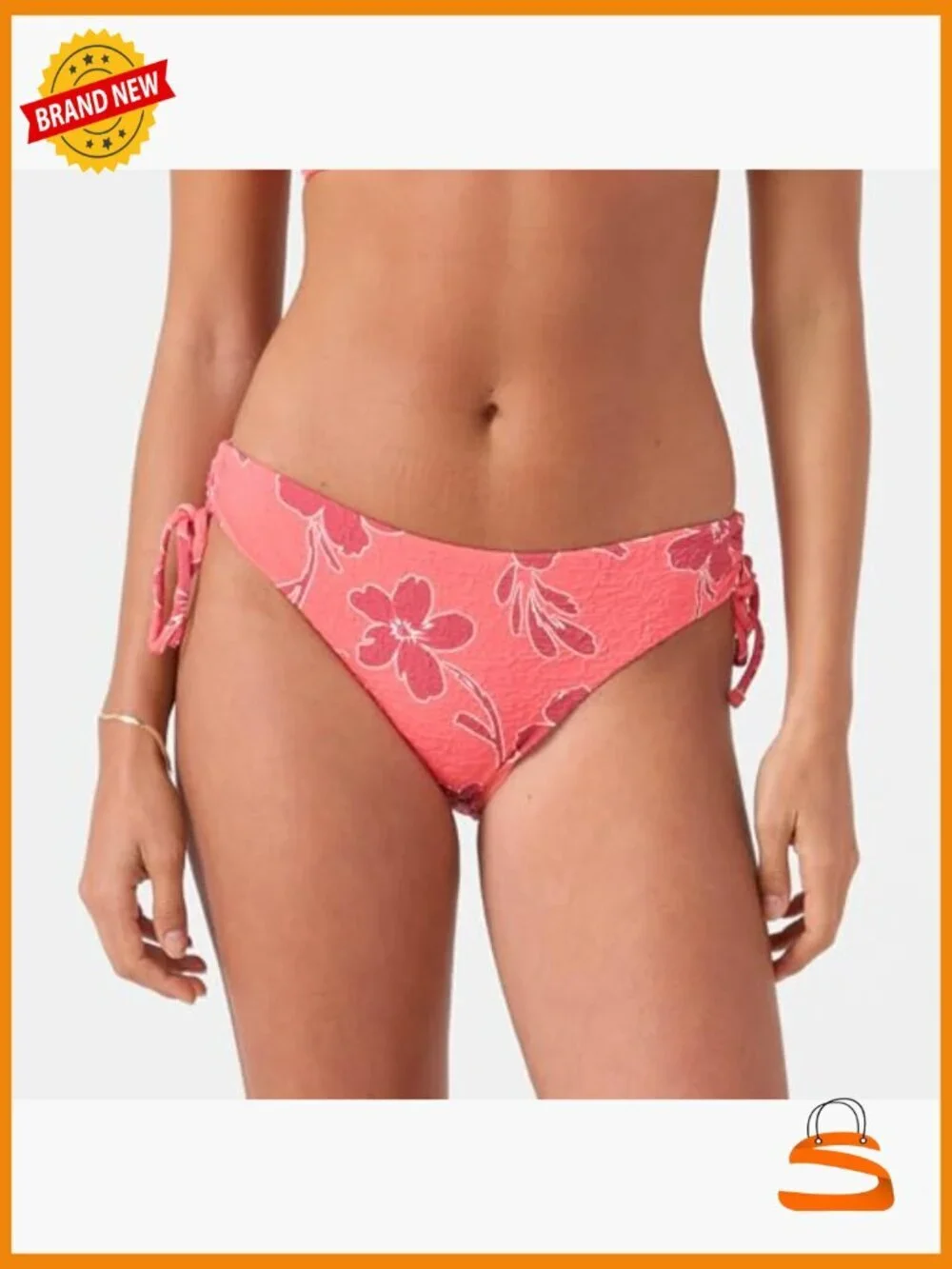 Small Side Tie Cheeky Bikini Bottoms Low Rise UPF 50+ Quick-Dry
